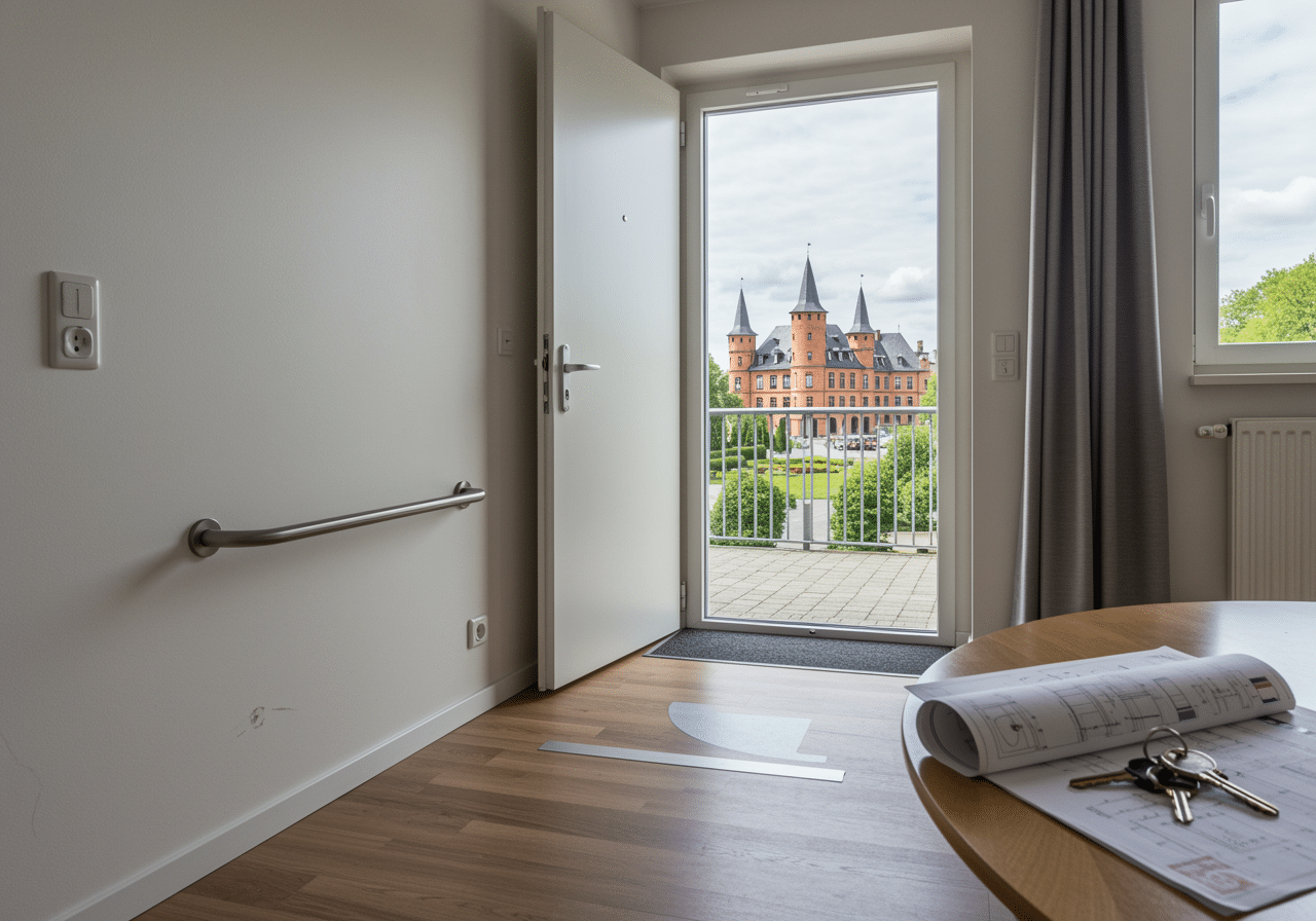 Breitere Türen für rollstuhlgerechte, barrierefreie Wohnungen